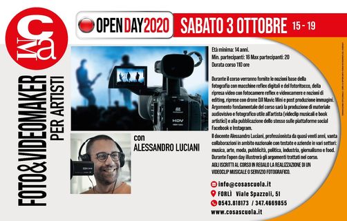 Open day VIDEO&FILM MAKER per ARTISTI