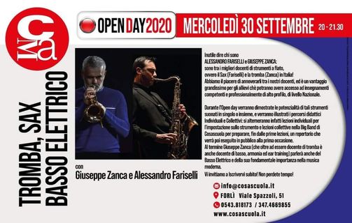 Open day Corsi di TROMBA, SAX e BASSO